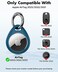 UNBREAKcable 360 Protective Case for AirTag, [4-Pack] AirTags Keyring Holder, Scratch-Resistant, Lock Design, Keychain for AirTag, TPU Full Cover Case for Key, Bag, Luggage, Pet Collar (BlackBlue.