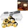 مجموعة هدايا KEISSCO Whiskey Stones Gold Edition، تتكون من 8 مكعبات ثلج معدنية على شكل ماسة مصنوعة من الفولاذ المقاوم للصدأ، وأحجار تبريد قابلة لإعادة الاستخدام، بالإضافة إلى ملقط ذي طرف سيليكون وصيني