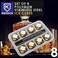 مجموعة هدايا KEISSCO Whiskey Stones Gold Edition، تتكون من 8 مكعبات ثلج معدنية على شكل ماسة مصنوعة من الفولاذ المقاوم للصدأ، وأحجار تبريد قابلة لإعادة الاستخدام، بالإضافة إلى ملقط ذي طرف سيليكون وصيني