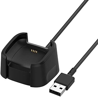 Bicmice 3. 3Ft USB Charger Compatible with Fitbit Versa 2 Charger Dock Anti-Slip Replacement Smartwatch Charging Cable Stand(not for Fitbit Versa/Versa Lite.