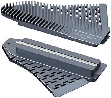 ElecGear PS5 NVMe SSD Heatsink, EL-P5C Heat PipeSolid Aluminum Cooler for PlayStation 5 Internal PCIe M. 2 NVMe 4. 0 Gen4 Gaming Memory, Thermal Pads and Re-Designed SSD Mounting Post Kit.