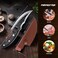 DRGSKL Huusk Japan Knife Upgraded Version, Fillet Caveman Knife Viking Knife Handmade Butcher Boning Knife for Meat Cutting Kitchen Knife with Sheath for Home or Camping Outdoor, Gift for Fathers.