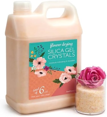 LotFancy 6 LBS Silica Gel Flower Drying Crystals,Color Indicating, Reusable.