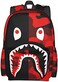 Vkaxopt Backpack Shark Teeth Camo Backpacks Travel Laptop Daypack Big Capacity Bookbag Fashion Durable for Men and Women.