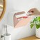 MORNITE Wall Organizer Box Jar, Bathroom Vanity Storage Canister Holder for Cotton Swabs,Balls,Makeup Pads,Sponges,Bath Salts,Sanitary Napkins, Kitchen Office Bedroom Washroom,Pink.