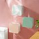 MORNITE Wall Organizer Box Jar, Bathroom Vanity Storage Canister Holder for Cotton Swabs,Balls,Makeup Pads,Sponges,Bath Salts,Sanitary Napkins, Kitchen Office Bedroom Washroom,Pink.