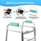 supregear Walker Grips (2 Pack, Soft Padded Hand Covers, Non-slip Comfortable Cushion Padding for Folding Rolling Wheelchair Rollator Crutch Handle, Moisture Wicking Mobility Accessory, Mint.