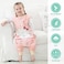 MICHLEY Unisex Baby Wearable Blanket Autumn Winter Toddler Sleeveless Sleeping Bag with Feet,Cat,3-5T.