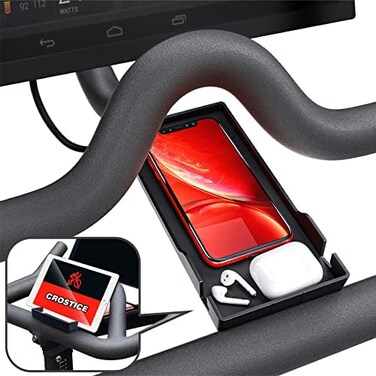 Crostice Phone Holder Compatible with Peloton BikeBike Plus Accessories, Original Design Cell Phone Tray, Holder for iPhone, Cellphone Mount, Fit for Most Mobile, Baby Monitor.