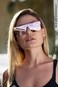 FEISEDY Oversized Square Trendy Sunglasses Womens Mens Futuristic Flat Top Visor Shades UV400 B2470.