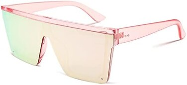 FEISEDY Oversized Square Trendy Sunglasses Womens Mens Futuristic Flat Top Visor Shades UV400 B2470.
