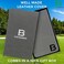 FB FUZZYBUNKERS Fuzzy Bunkers Quality Leather Golf Scorecard Holder - Yardage Book Cover - Golf Yardage Book - Golf Scorecard Book -Free Pencil and Stat Tracker Sheet (Gray.