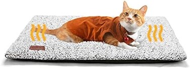 Mora Pets Self Warming Cat Bed Self Heating Cat Dog Mat 29. 1 x 18. 9 inch Extra Warm Thermal Pad for Indoor Outdoor with Removable Cover Non-Slip Bottom Washable.