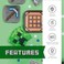 Unique Minecraft Party Supplies, Minecraft Birthday Party Supplies for Boys or Girls - Serves 16 Guests - With Table Cover, Plates and More.