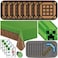 Unique Minecraft Party Supplies, Minecraft Birthday Party Supplies for Boys or Girls - Serves 16 Guests - With Table Cover, Plates and More.