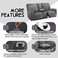 ULTICOR Reclining Loveseat with Middle Console Slipcover, 8-Piece Velvet Stretch Loveseat Reclining Sofa Covers, 2 seat Loveseat Recliner Cover, Thick, Soft, Washable, Loveseat Slipcovers (Dark Grey.
