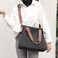 Sunshinejing Women's Canvas Tote Bag Work Shoulder Crossbody Bags Vintage Multi-pocket Handbags.