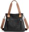 Sunshinejing Women's Canvas Tote Bag Work Shoulder Crossbody Bags Vintage Multi-pocket Handbags.