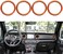 auovo Air Conditioner Vent Ring Interior Accessories for Wrangler JL 2018-2023 Gladiator JT 2020-2023 Dashboard Air Conditioning Vent Outlet Trim Cover Aluminum Alloy (Orange, 2018-2023.