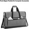 Trunab Monitor Carrying Case 24 Inch Padded Travel Bag Hold Up to 2 LCD Screens/TVs, Not Compatible with iMac, with Accessories Pocket, Shoulder Strap, PU Bottom, Grey.