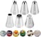 Bmaacye Large Icing Piping Tips Set for Cake Decorating,6 Decorating Tips Stainless Steel Pastry Tips,Flower Frosting Tips Nozzles,1M 2A 2D 2F 6B 234.