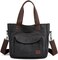Sunshinejing Women's Canvas Tote Purse Shoulder Crossbody Bag Small Handbag Multi-pocket Top Handle Work Bags.