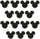 HORNO Cartoon Mickey Mouse Head Wall Sticker,Cute Animal Wall Art Easy Removable.