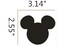 HORNO Cartoon Mickey Mouse Head Wall Sticker,Cute Animal Wall Art Easy Removable.