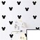 HORNO Cartoon Mickey Mouse Head Wall Sticker,Cute Animal Wall Art Easy Removable.