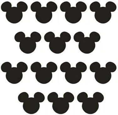 HORNO Cartoon Mickey Mouse Head Wall Sticker,Cute Animal Wall Art Easy Removable.