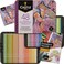Castle Art Supplies 48 Piece Pasteltint Tin Colored Pencils Set.