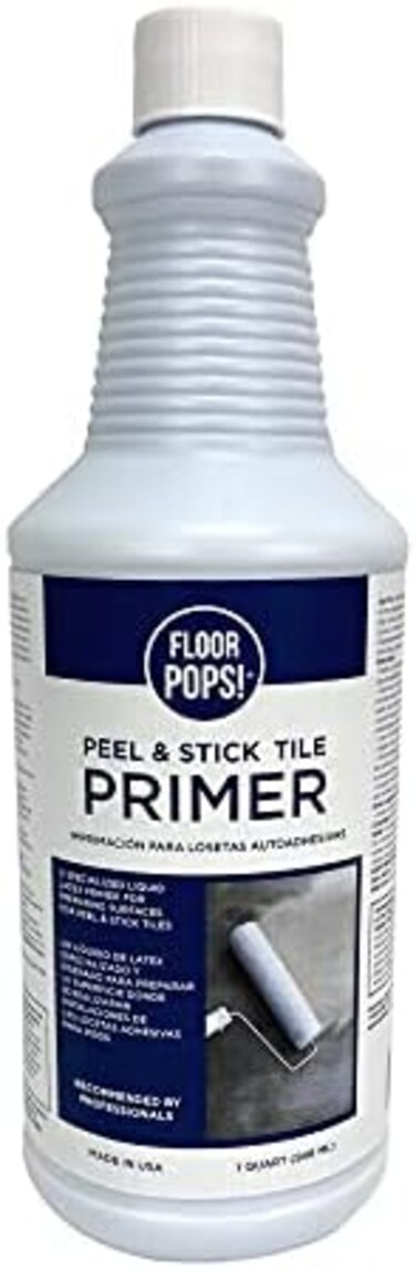 FloorPops FPP4182W Peel Stick Tile Primer, WhiteOff-White.