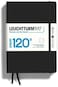 LEUCHTTURM1917-120G إصدار خاص - دفتر ملاحظات متوسط ​​الحجم A5 منقط بغلاف مقوى (أسود - 203 صفحات مرقمة مع ورق 120 جرامًا للمتر المربع).