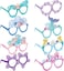 Tenare Mermaid Party Decorations Mermaid Themed Paper Eyeglasses Summer Beach Photo Booth Props for Adult Birthday Party Dress Up.