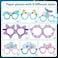 Tenare Mermaid Party Decorations Mermaid Themed Paper Eyeglasses Summer Beach Photo Booth Props for Adult Birthday Party Dress Up.