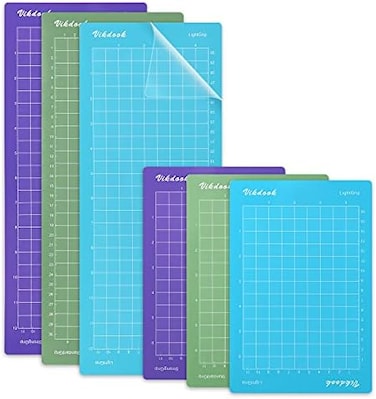 VIKDOOK Cutting Mat for Cricut Joy 4. 5&rdquo; X12&rdquo; 4. 5&rdquo;X6. 5&rdquo; Variety Grip Sticky Cutting Mat Pack Blue Light Grip Green Standard Grip Purple Strong Grip 6 Mats Pack.