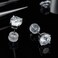 TOPFOOK Moissanite Stud Earrings,18K White Solid Gold Plated 925 Sterling Silver,1-2 Carat Classic Solitaire Round Four Prong Lab Created Diamond Engagement Gift for Women Men.