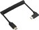 Qaoquda USB C Cable, USB 3. 1 Type C (USB-CMale to Male Coiled Spring Spiral Cable, 3A 10Gbps Fast Charging, Data Extension Cable, Stretched 3FT/1M (M/M LeftRight.