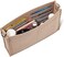 Vercord Felt Purse Insert Organizer 26 19 Toiletry Pouch Insert with D Ring Attach Chain Strap Beige L, Beige, Large.