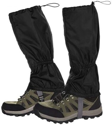 HQdeal Hiking Gaiters Lightweight Leg Gaiters Snow Gaiters Waterproof Windproof Durable Leg Cover Protect for Mountain Snow, Hiking, Skiing, Walking, Climbing, Hunting.