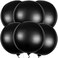 KatchOn Matte Black Foil Balloons - 22 Inch, Pack of 6Black Halloween Balloons, 4D Metallic Black BalloonsHalloween Birthday DecorationsBlack Metallic Balloons, Black Halloween Decorations.