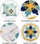 Pyonic Outdoor Waterproof Throw Pillow Covers Set of 4 Floral Printed and Boho Farmhouse Outdoor Pillow Covers for Patio Funiture Garden 18x18 Inch Blue.