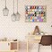 NW2 NW 54 Spools Wooden Thread Holder Sewing and Embroidery Thread Rack and Organizer Thread Rack for Sewing with Hanging Hooks for Wall.