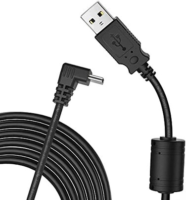 Pixelman Charging Cable for Garmin GPS,(18AWG 5ft90 Degree Angled GPS Vehicle Power Cable,Mini USB Charger Cord for Garmin zumo Garmin nuvi GPS Navigator,Compatible with Mini USB Charging Device.