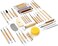 TEMONTIAN Pottery Clay Sculpting Tools,Double Sided Polymer Clay Tools, Sculpting Clay,43Pcs Double Sided Ceramic Clay Carving Tool Set with Carrying Case Bag for Beginners (Black.