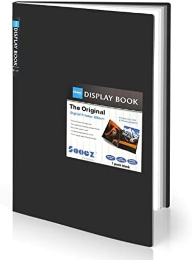 Sooez Art Portfolios 11"x17", Large Portfolio Folder with 30 PocketsBlack Inner Sheets, Display 60 Pages, 11 x 17 Presentation Book.