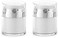 Furnido Refillable Airless Pump Jars,Empty Acrylic Makeup Cosmetic Containers, Travel Lotion With Lid for Thick Moisturizer,Skincare Cream, 2 Pack, 1 oz, White.
