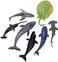 TOYMANY 24pcs Mini Ocean Animal Figurines: Realistic Cake Toppers with Sharks, WhalesOctopus - Great for Kids' Parties, GiftsSchool Projects.