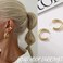 17 MILE Gold Hoop Earrings Set for Women, 6 Pairs 14K Gold Plated Lightweight Hypoallergenic Chunky Open Hoops Jewelry.