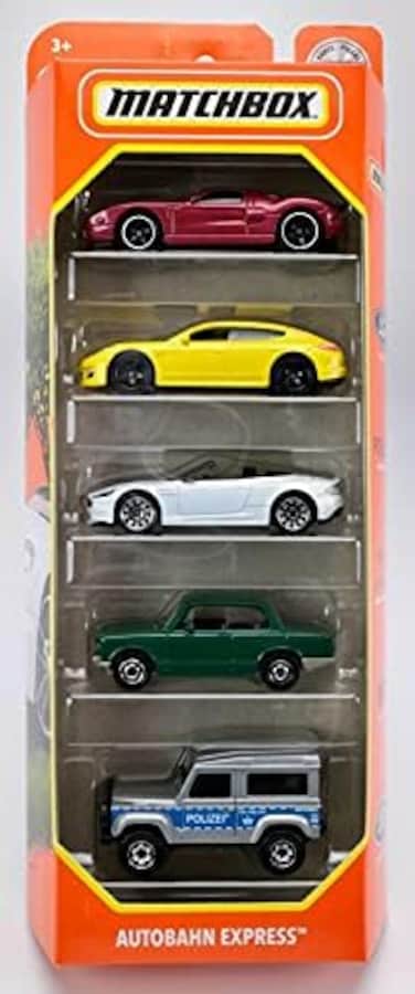 Matchbox Autobahn Express 5 Pack, 1:64 Scale Vehicles.